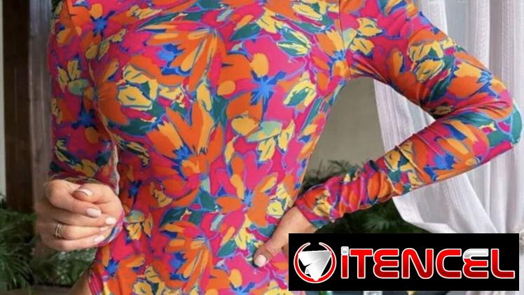 Trusa enteriza con estampado floral en rosa
