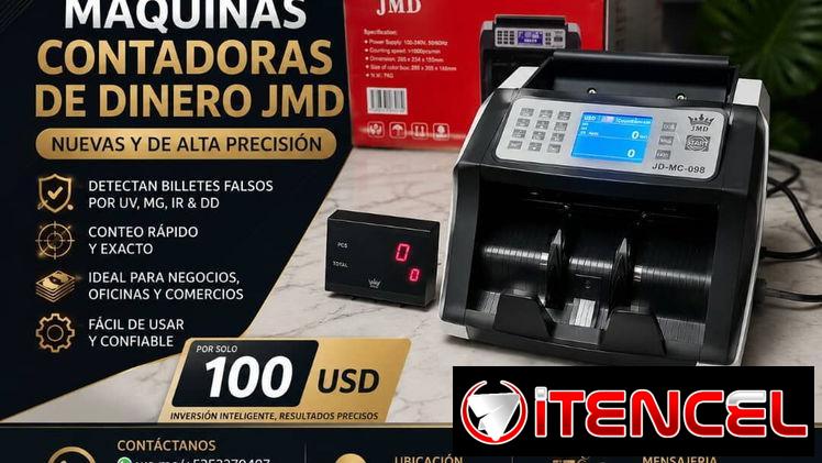 Máquinas de contar dinero detectan billetes falsos por UV y MG