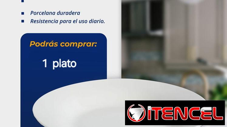 Platos blancos, hondos, de porcelana