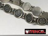 Cambio  Manilla de plata Unisex..Calendario Maya 5 3265497