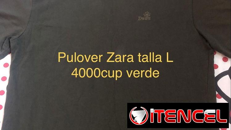 Pulovers. Talla XL, L . Son de marcas zara y otras,  hay azul extra largo talla  XL. Chaqueta  de mujer de color  verde.
