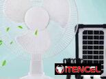 Ventilador Recargable son de baterías🔋Lithium el Kit completo (Ventilador + 2 Bombillos + Panel Solar)