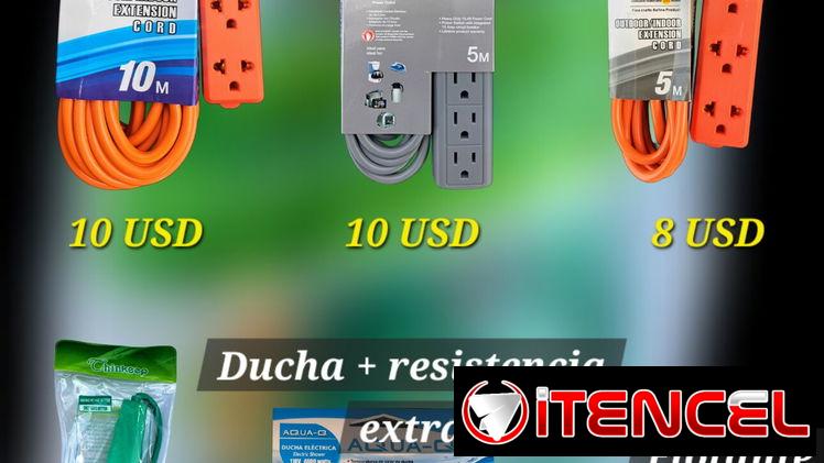 Calentador, Extensiones eléctricas, Ducha eléctrica + resistencia extra, Flotante eléctrico