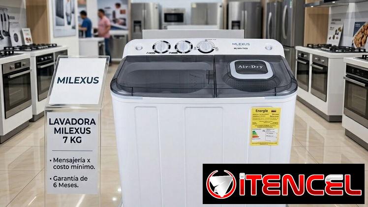 💧🫧 170💧🫧 LAVADORA SEMIAUTOMÁTICA MILEXUS 7KG. MENSAJERÍA GRATIS CON FACTURA Y GARANTÍA. TLF 54833699