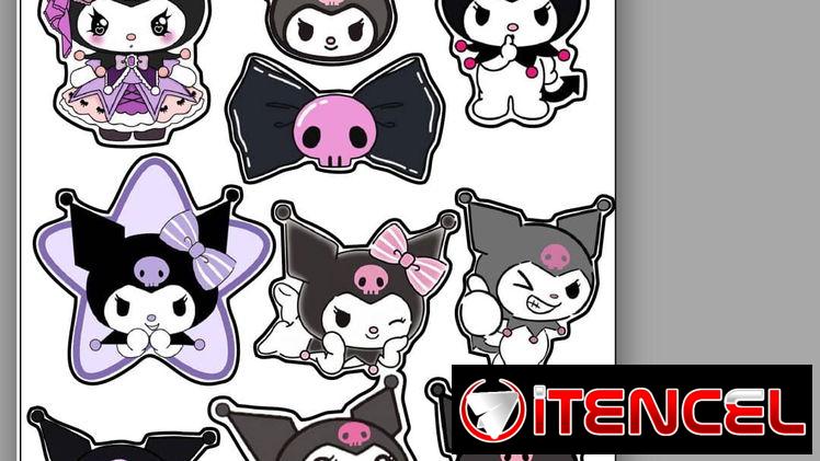 Hoja de pegatinas stickers calcomanías anime videojuegos y gamer