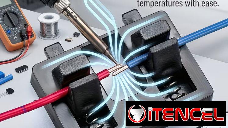 Ayudante para soldadura electrónica. Clip de fijación para cable. Pinza de soldadura de material