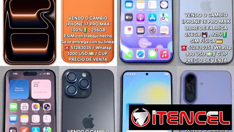 Vendo o cambio Iphone 17 Pro Max,100%,256gb, 1000$ ,51283035