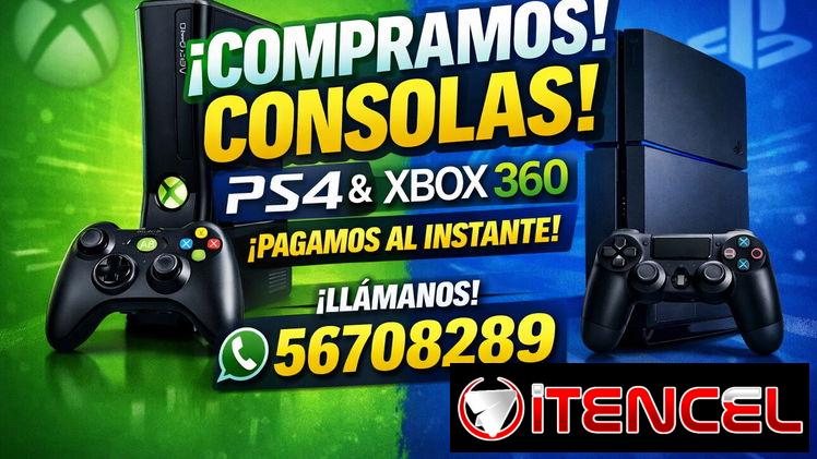 “Compramos consolas PS4 y Xbox 360 en cualquier estado. Pago inmediato y en dólares (USD). Contáctanos ahora mismo al 56