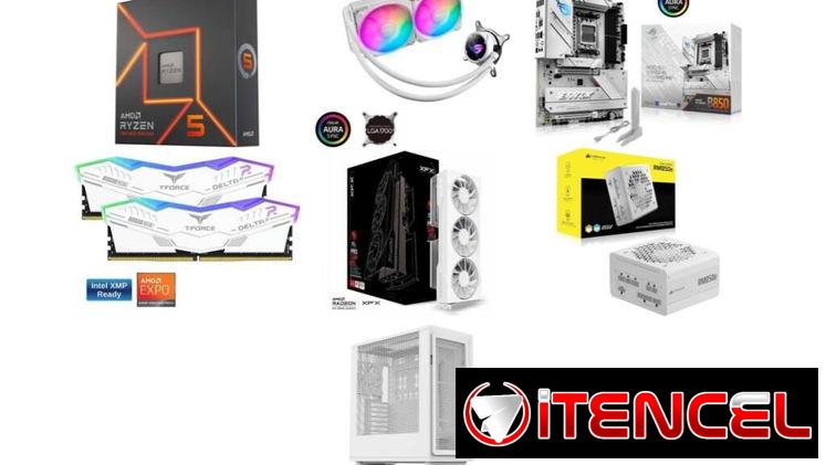 GAMER PC AMD 🤩 Ryzen 5 7600X – ROG Strix B850-A GAMING WIFI – RX 9060 XT 16GB – 32GB RGB – 850W ✅0km