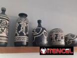 Conjunto de 5 jarrones de cerámica