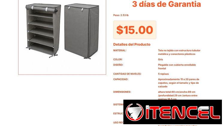 Zapatera Gris con Estructura Metálica: 5 Niveles de Gran Capacidad VPT#-0388