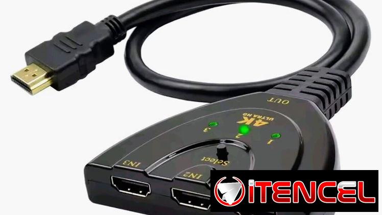 Conmutador 4K compatible con HDMI , 3 en 1, salida full HD 1080p