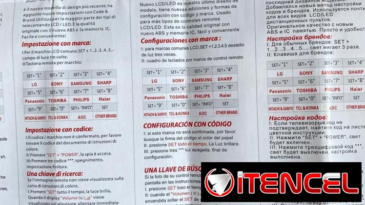 📺 CONTROL 📺 UNIVERSAL PARA TV LED/LCD RM-L1388. SERVICIO DE MENSAJERÍA CON FACTURA Y GARANTÍA. TL 54833699