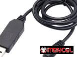 cable USB de refuerzo (boost) diseñado para convertir una fuente de alimentación USB de 5V a 12V