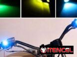 Luces led q parpadean estrobo se ponen en la base de los espejos en la moto