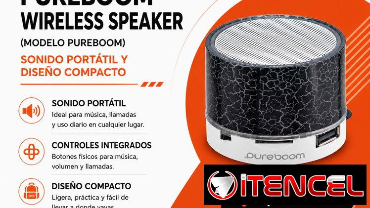 PureBoom Wireless Speaker Bluetooth Portátil | Bocina Compacta con Entrega en La Habana