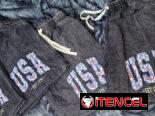 Short Cargo Negro “USA EST 1776” – XL – Estilo Urbano Premium