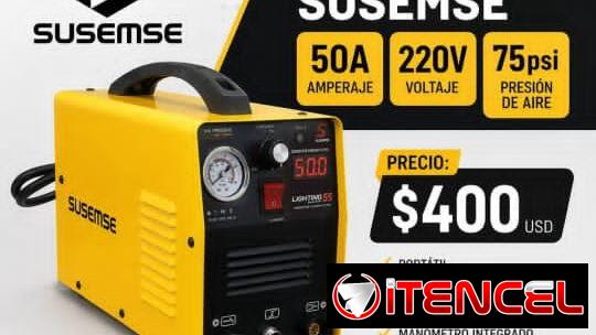 Plasma Susemse, maquina profesional cortadora por plasma. Corte con arco piloto, sin contacto.