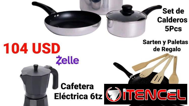 Combos, arroceras, cafeteras, freidoras, split, microondas, televisores, cocinas, sandwicheras, lavadoras, ollas, reinas