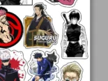 Hoja de pegatinas stickers calcomanías anime videojuegos y gamer