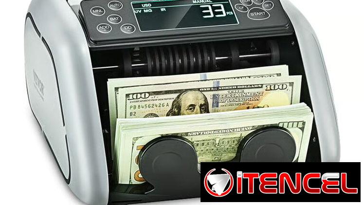 Contadora de Billetes VEVOR 1000 Billetes/min Detección UV MG IR DD Pantalla LCD Con Display Externo USD EUR Para 170$