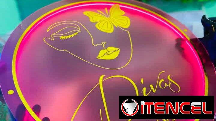 Carteles personalizados con retroiluminacion, cartel de acrilico para salón de belleza