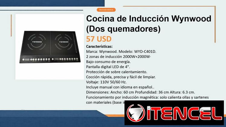 Cocina de Inducción Wynwood (Dos quemadores)