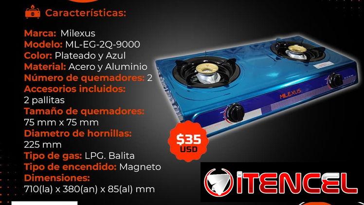 📣 COCINA MILEXUS DE GAS 2 HORNILLA. FACTURA Y 1 MES DE GARANTÍA. TLF 54833699