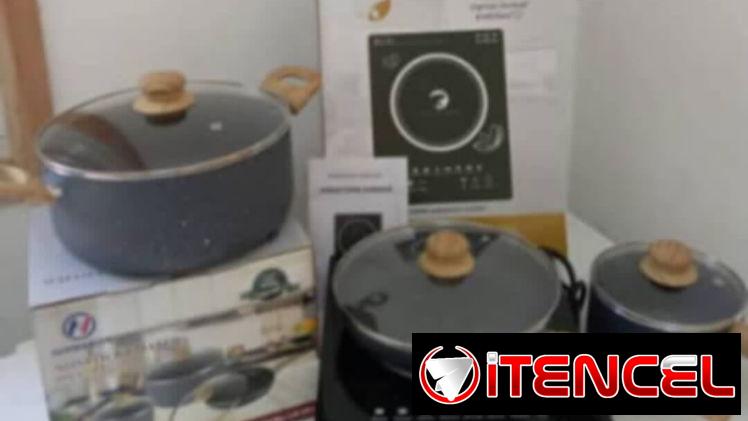 Juegos de inducción, cocina de inducción con sus calderos