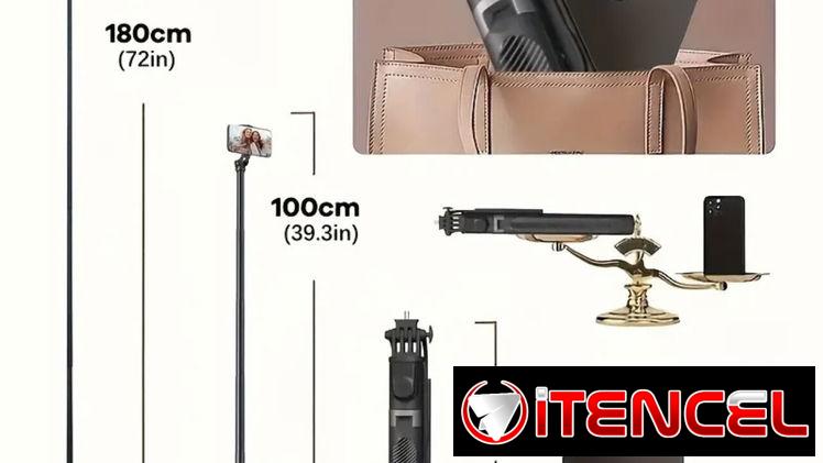 Tripode -palo serfie 1.90Cm -mando a distancia 📸 y aplique para más accesorios