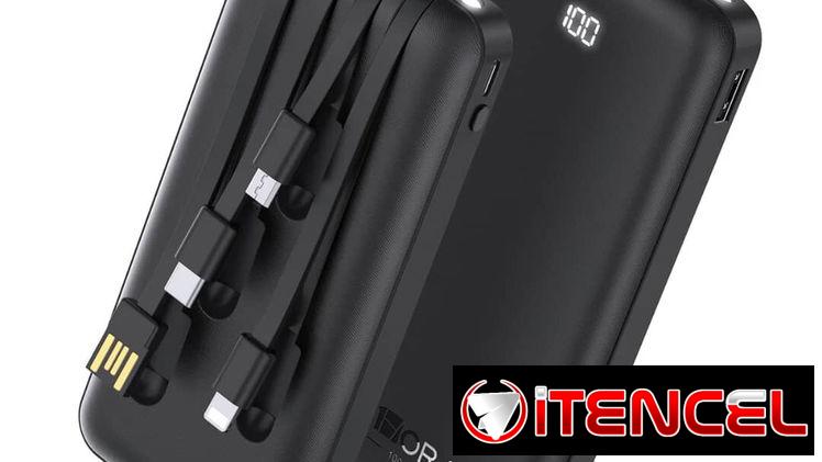 PowerBank con cables integrados 1HORA de 10000 mAh