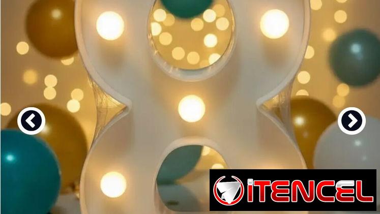 Números con Luces 22 cm de alto