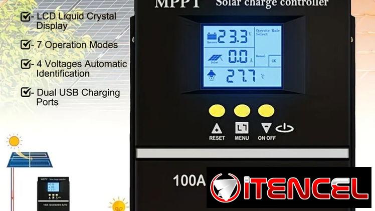 Control de carga de panel solar 100A  MPPT y PWM leer dentro
