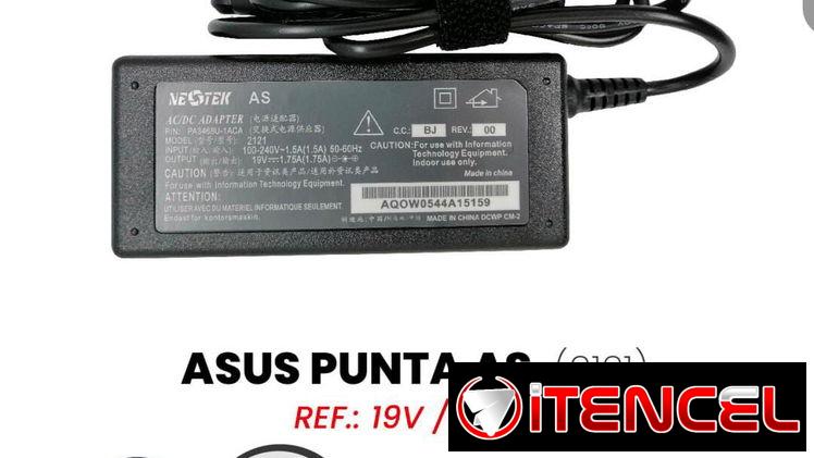 Cargador para Laptop Asus de 19v 1.75a, compatible con las laptops que le dieron a los médicos, nuevo +garantía.