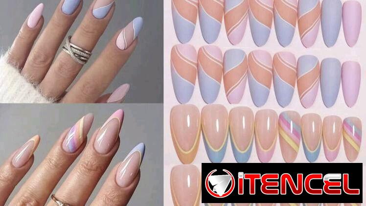 Uñas postizas en cajas de 96 y 100 unidades con su pegamento