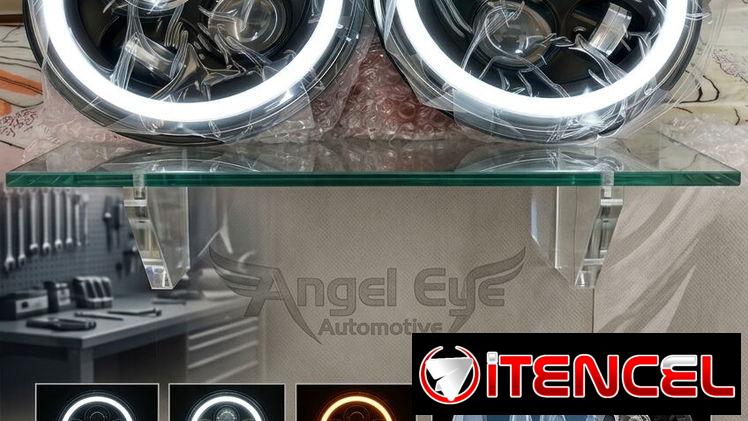 PANTALLAS LED MODERNAS DE 7 PULGADAS  tipo lupas con larga y corta de alta densidad y OJO DE ANGEL INCLUIDO ,💯‼️💯