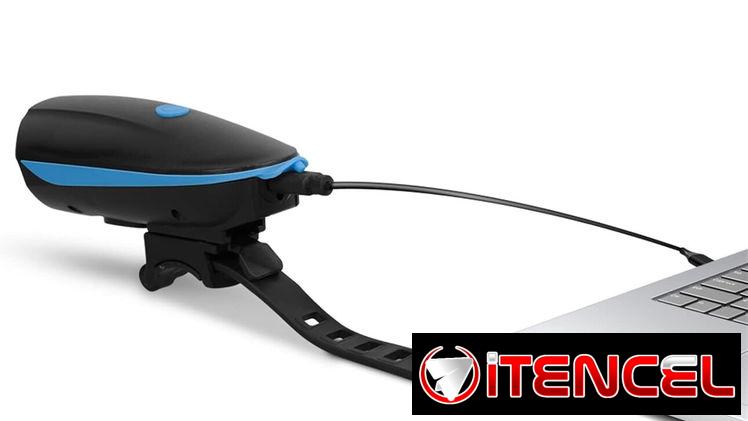 🔊💡 Luz Delantera y Bocina para Bicicleta 250LM 🚴‍♂️ USB Recargable Impermeable 🚴‍♂️ 140dB 🚴‍♂️ 5.887.23.60