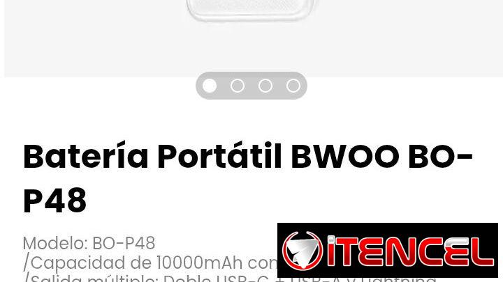 Batería Portátil BWOO BO-P48. Modelo: BO-P48