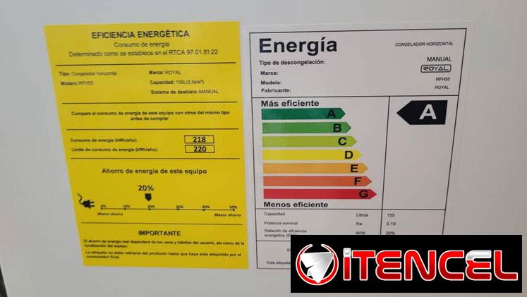 NEVERA (Freezer) 5.5 PIES  Marca: ROYAL Modelo: RFH55 Garantía: 3 meses