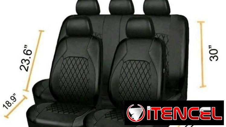 Juego de cubiertas de asiento de automóvil de 9 piezas que incluye 2 cubiertas de asiento delanteras,
