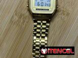Reloj dorado para hombre, mujer , unisex,estilo Casio. Resistente al agua .