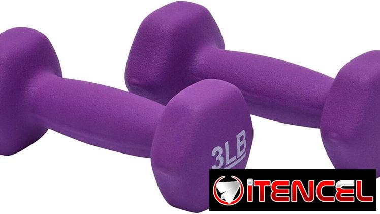 juego de dos mancuernas de entrenamiento de 3 libras cada una, nuevas en su caja  ,ver foto
