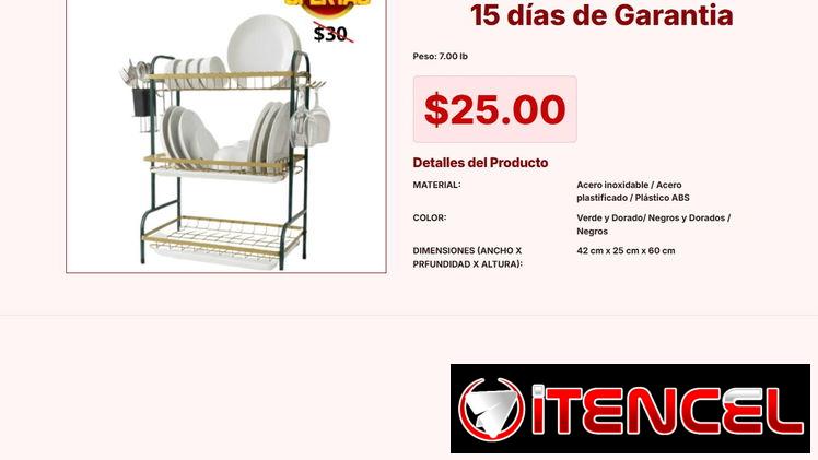 Escurridor de Platos en Color Negro con Detalles en Dorado Mate VPT#-0248