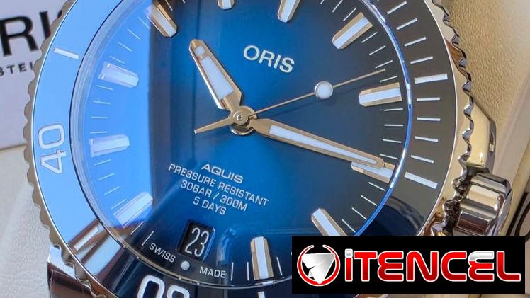 🔵  ¡ estreno !  🔵 🕰oris aquis date movimiento calibre 400 automático suizo de manufactura propia