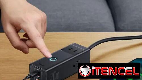 Regleta Baseus PD20W con puertos USB y tomas AC