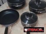 🚧 SET DE OLLAS ANTIADHERENTES PARA INDUCCIÓN (7 PIEZAS) MARCA ROYAL 🚧