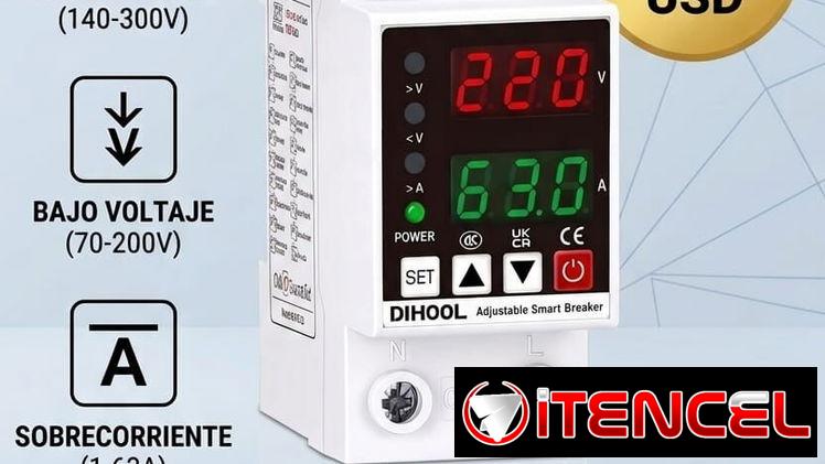 ​⚡ PROTECTOR DE VOLTAJE DE LÍNEA DIHOOL (63A) ⚡