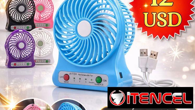 Ventiladores recargables, bombillos contra insectos, PowerBanks