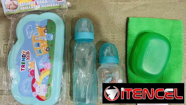 Biberones engomados 4 y 8 onz y tetes de miel