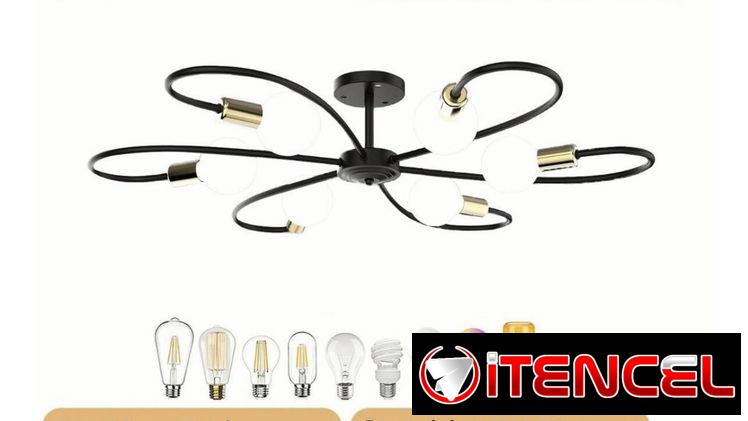 A-12 Lámpara De Techo Moderna vintage sputnik De 6 Luces 54321470 + modelos …